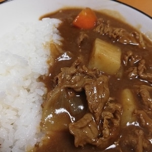 簡単ラム肉入りカレー